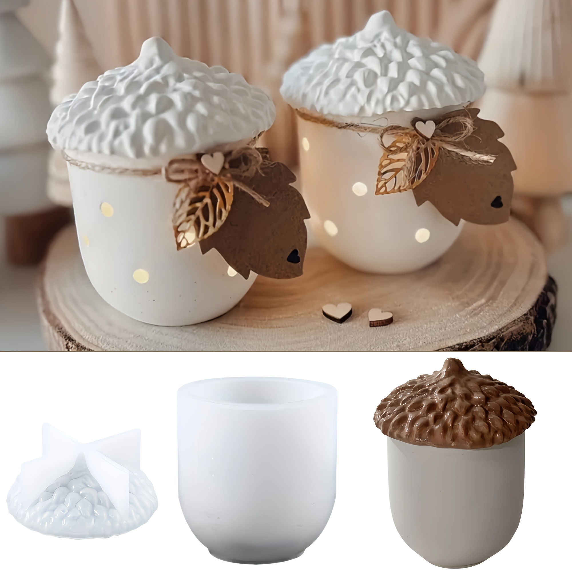 1pc Acorn and Pinecone Jar Sil - Jewelry Making In Clay ulasan dan harga