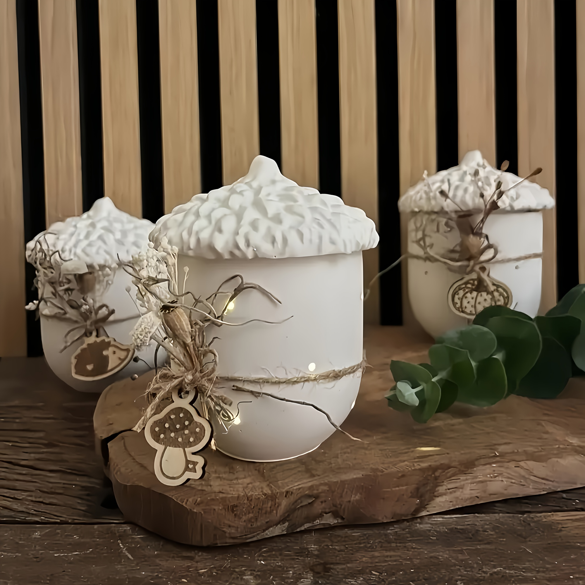 1pc Acorn and Pinecone Jar Sil - Jewelry Making In Clay ulasan dan harga