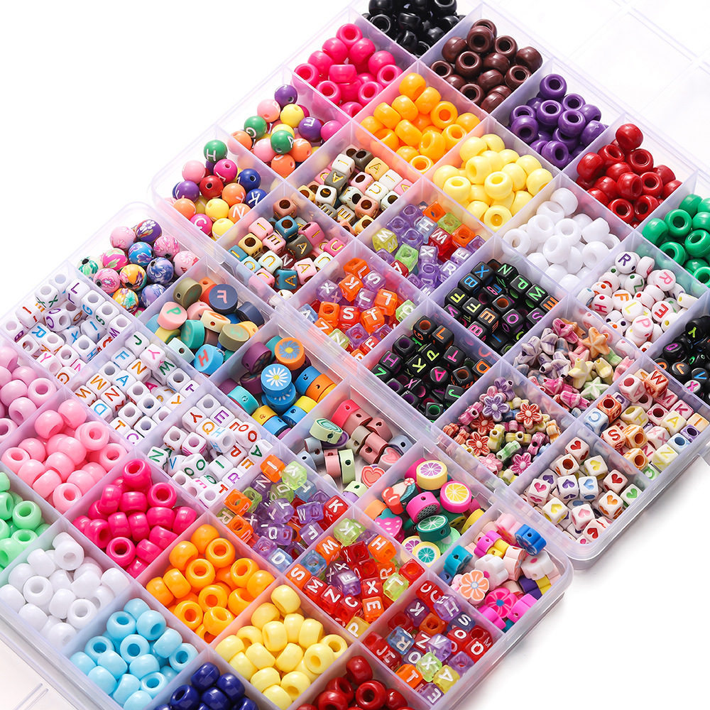 1 Box Colorful Acrylic Pony Be - Jewelry Making Party ulasan dan harga