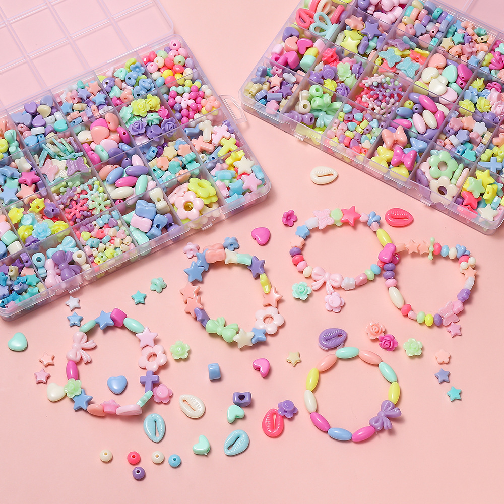 1 Box Colorful Acrylic Pony Be - Jewelry Making Party ulasan dan harga
