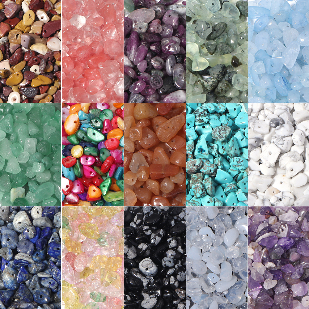 Natural Chip Stone Beads 5x8mm - Jewelry Making Drill ulasan dan harga