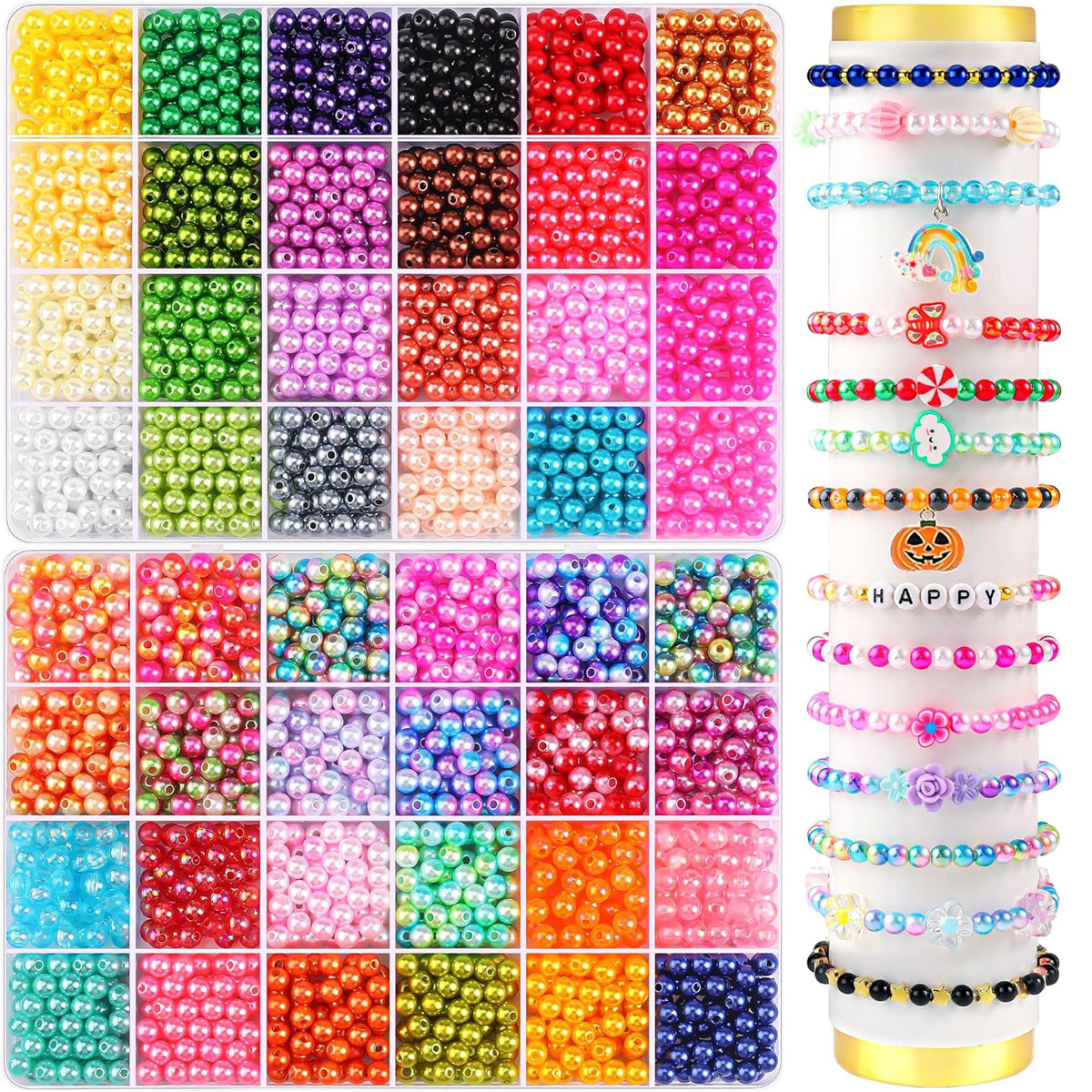 2400PCS 48 Compartments Pearl  - Bead Organizer Tray ulasan dan harga