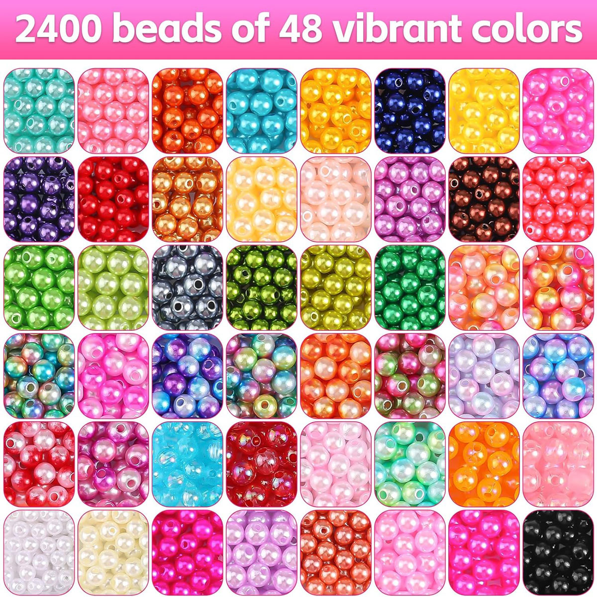 2400PCS 48 Compartments Pearl  - Bead Organizer Tray ulasan dan harga
