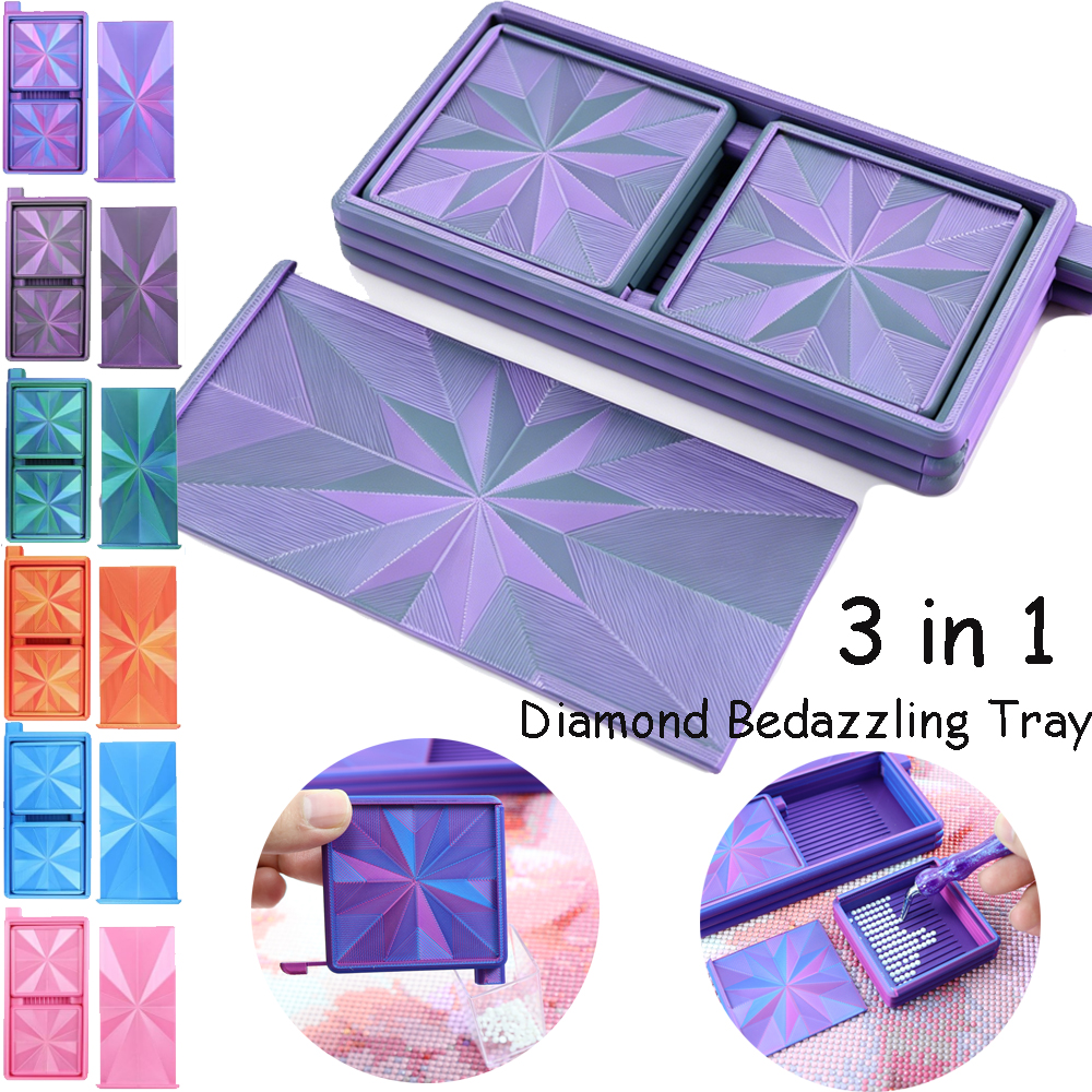 3 in 1 Diamond Art Trays With  - Bead Organizer Tray ulasan dan harga