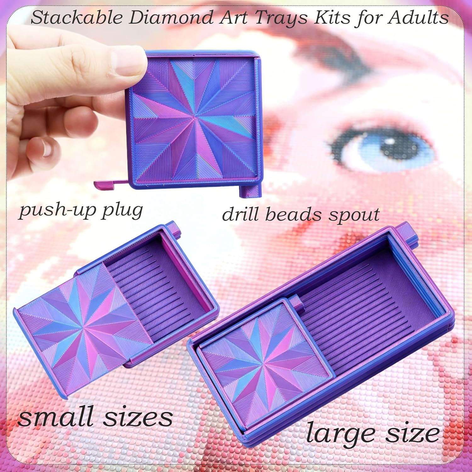 3 in 1 Diamond Art Trays With  - Bead Organizer Tray ulasan dan harga