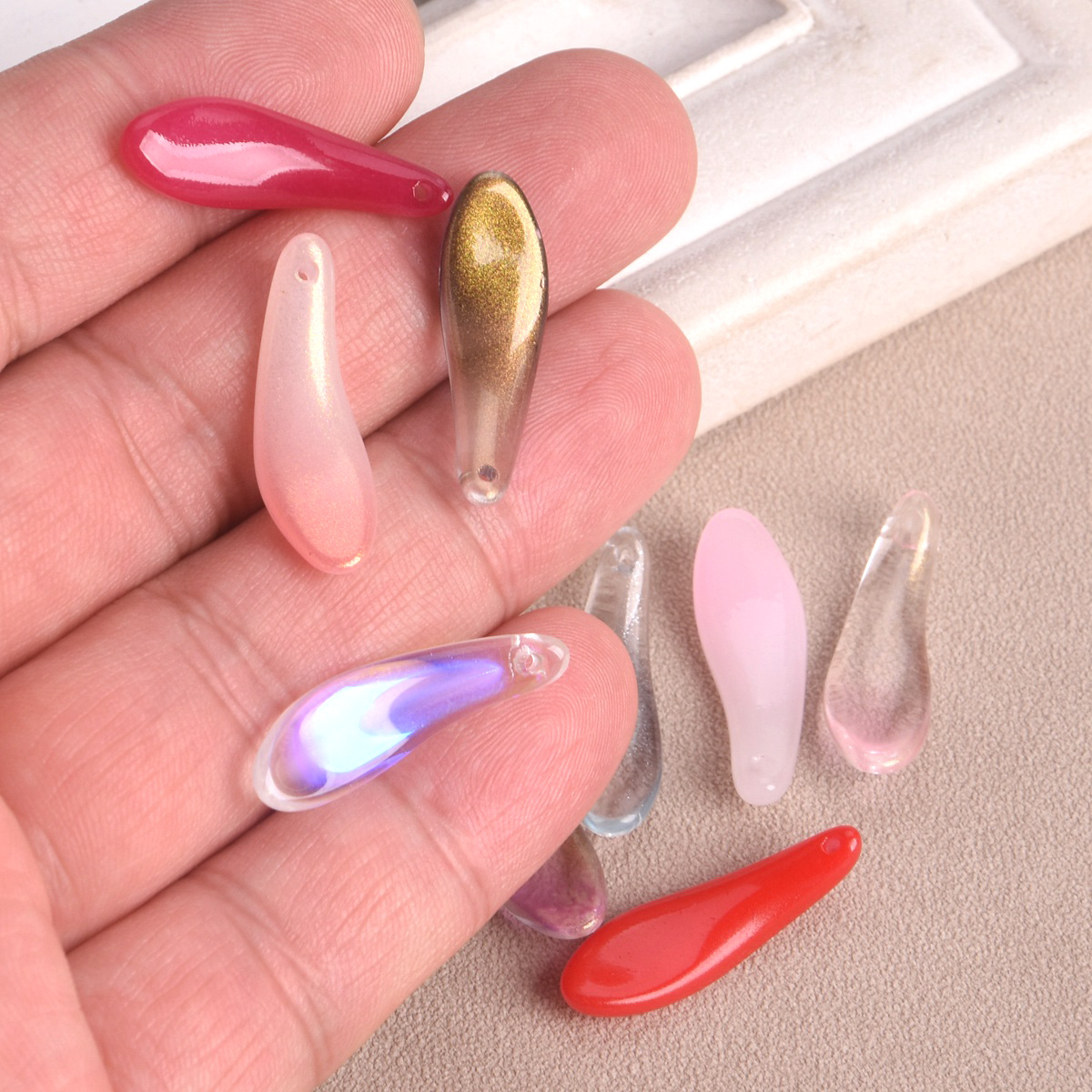 Long Petal Shape 10pcs 27x8mm  - Jewelry Making Drill ulasan dan harga