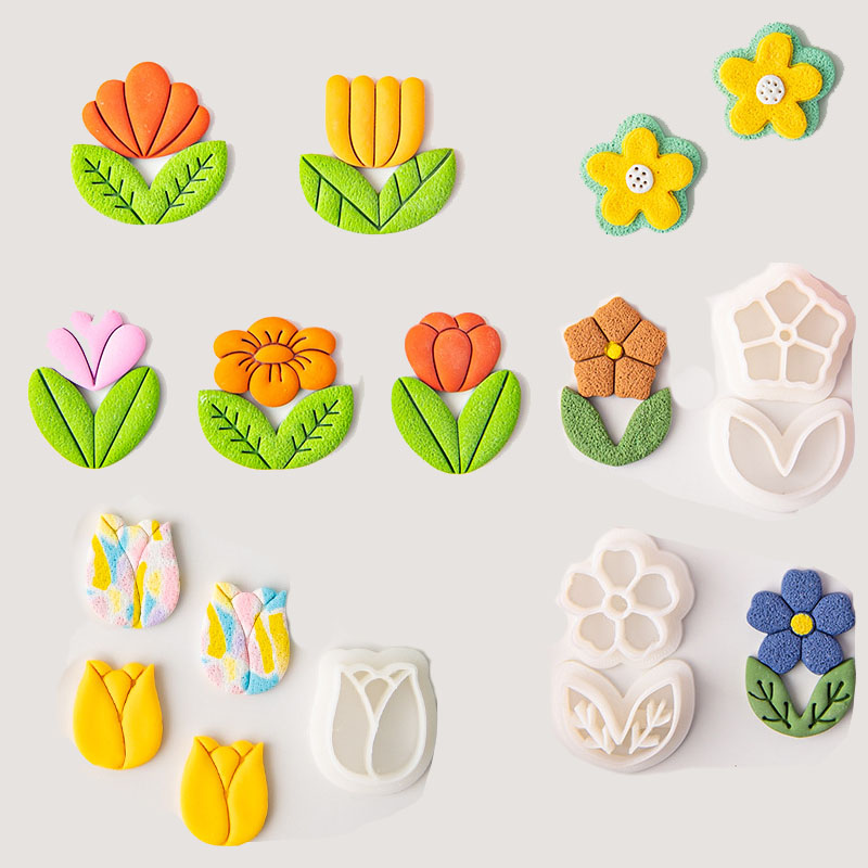 Tulip Flower Leaf Soft Pottery - Jewelry Making In Clay ulasan dan harga