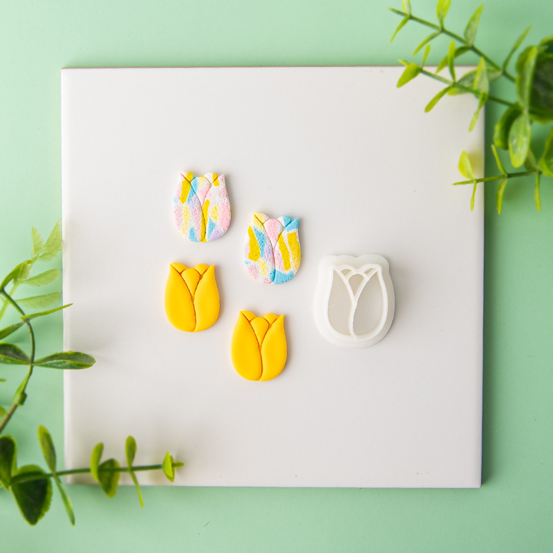 Tulip Flower Leaf Soft Pottery - Jewelry Making In Clay ulasan dan harga