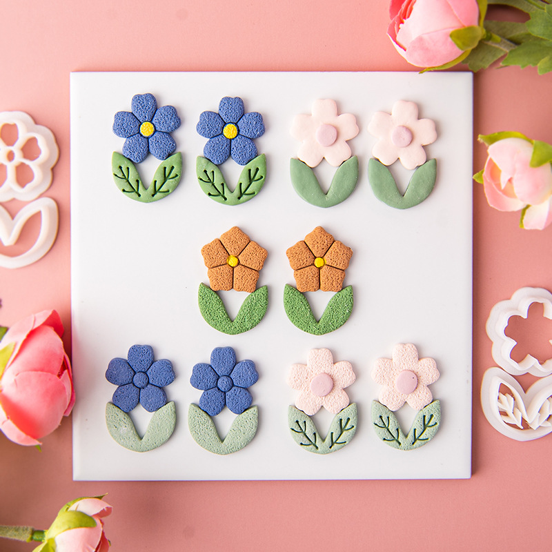 Tulip Flower Leaf Soft Pottery - Jewelry Making In Clay ulasan dan harga